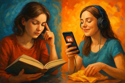 Audiobooki czy papierowe książki: przegląd zalet i wad w dobie cyfryzacji.