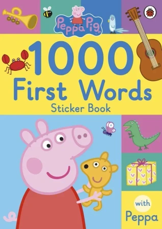 1000 First Words Sticker Book. Peppa Pig wer. angielska