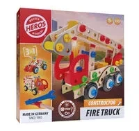 Heros Klocki konstrukcyjne wóz strażacki 3w1, 155 elementów