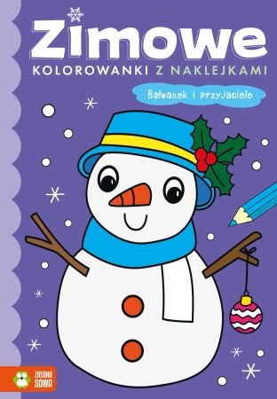 Zimowe kolorowanki z naklejkami. Bałwanek i przyjaciele