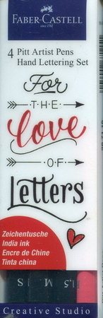 Pisaki Pitt Artist Pens Hand Lettering Set 4 Sztuki