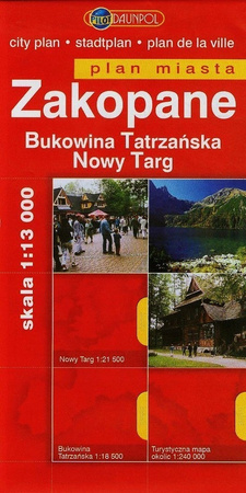 Zakopane. Plan Miasta 1:13 000
