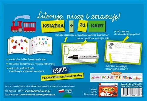 Kapitan Nauka Litery Piszę i zmazuję