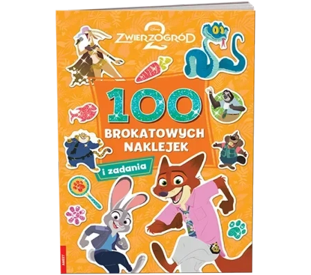 Disney Zwierzogród 2 100 brokatowych naklejek NB-9110