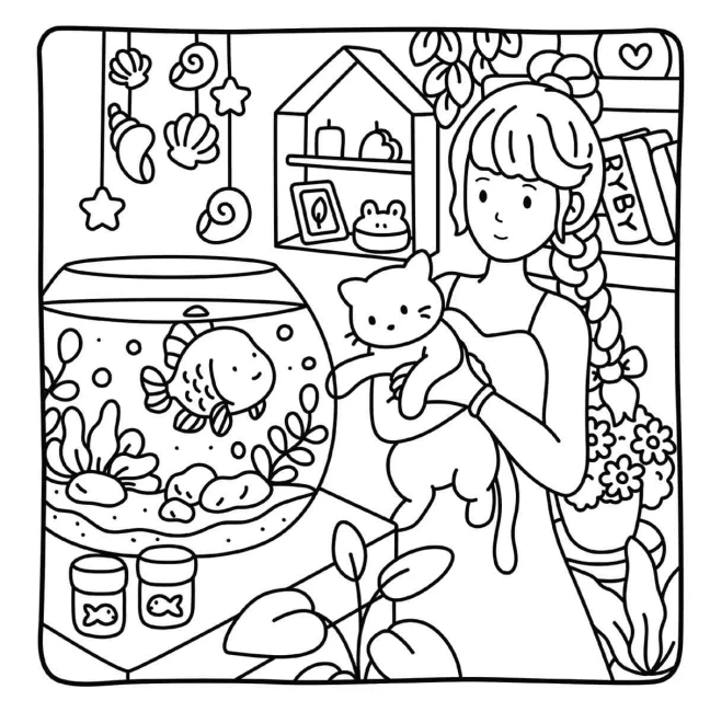 Cozy Girl Life. Przytulna kolorowanka o codziennych radościach