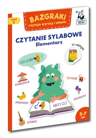 Bazgraki czytają wyrazy i zdania. Czytanie sylabowe. Elementarz