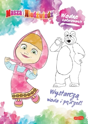 Masza i Niedźwiedź. Wodne kolorowanie