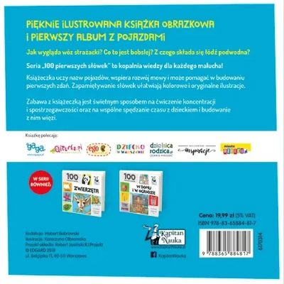 Kapitan Nauka. 100 pierwszych słówek. Pojazdy