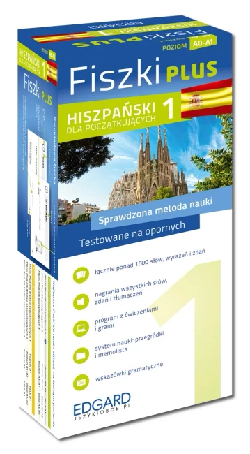 Hiszpański. Fiszki Plus dla początkujących 1 wyd. 2022