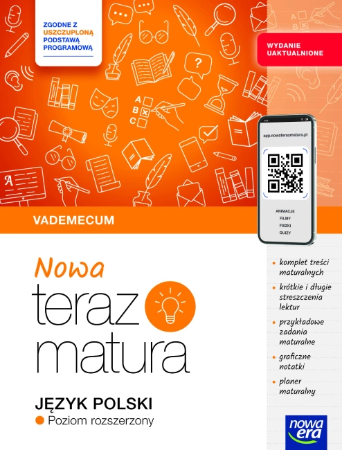 Teraz matura 2025/2026 Język polski Vademecum zakres rozszerzony