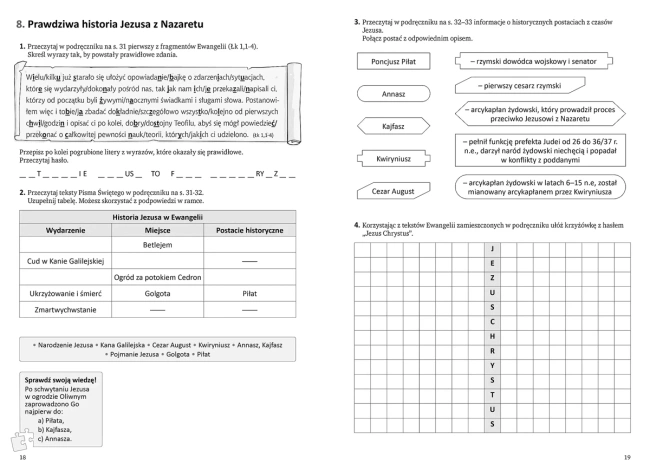 Szczęśliwi którzy czynią dobro Karty pracy dla klasy VII szkoły podstawowej