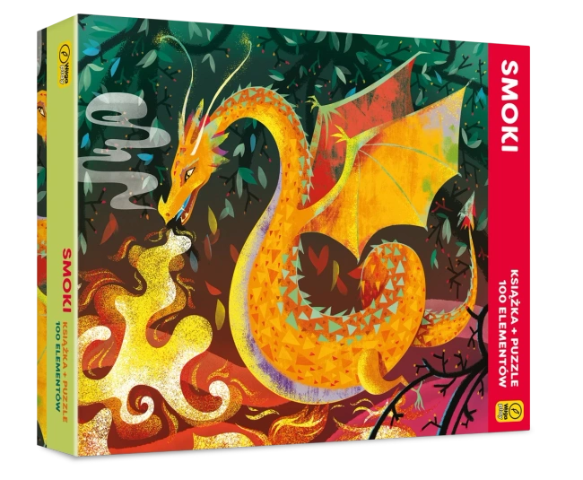 Książka i puzzle Smoki 100 elementów