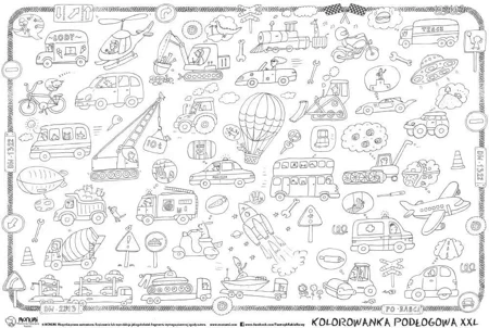Kolorowanka podłogowa XXL Pojazdy wyd. 2022