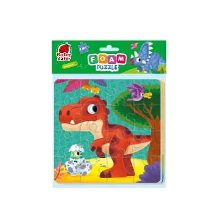 Piankowe puzzle 2w1. Dinozaury