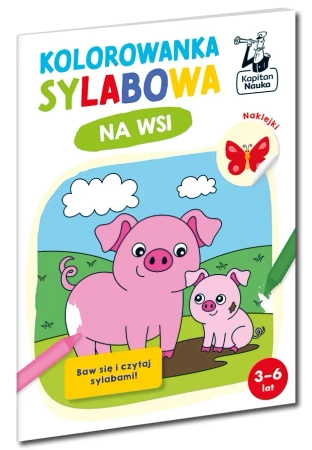 Kolorowanka sylabowa. Na wsi. Kapitan Nauka