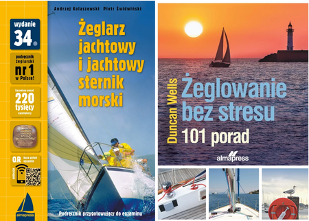 Zestaw 2w1 Żeglarz jachtowy i jachtowy sternik morski wyd. 34 + Żeglowanie bez stresu. 101 porad