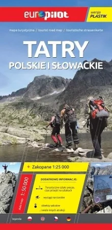 Tatry polskie i słowackie mapa turystyczna 1:50 000 (plastik)