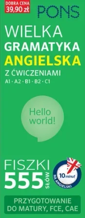 Fiszki 555 Wielka gramatyka Angielska PONS Poziom A1/B2