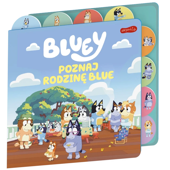Poznaj rodzinę Blue. Bluey. Książka z registrami