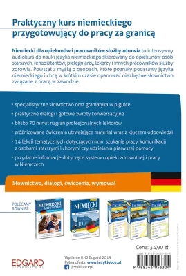 Niemiecki dla opiekunów i pracowników służby zdrowia Intensywny kurs przygotowujący do pracy za granicą- książka + CD
