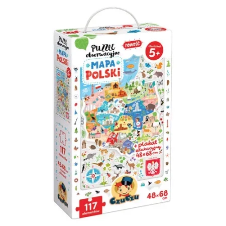 Puzzle 117 obserwacyjne Mapa Polski CzuCzu