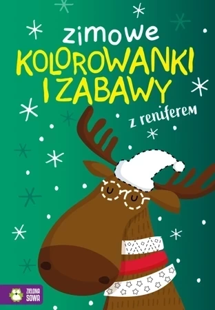 Zimowe kolorowanki i zabawy z reniferem