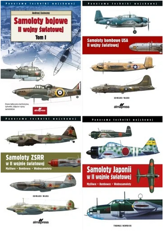 Zestaw 4w1 Samoloty Bojowe + Samoloty Bombowe USA + Samoloty ZSRR + Samoloty Japonii w II Wojnie Światowej