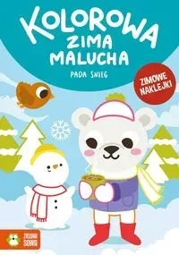 Kolorowa zima malucha. Pada śnieg