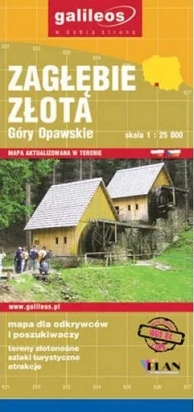 Zagłębie złota Góry Opawskie mapa 1:35000/Galileos/