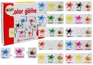 Puzzle edukacyjne kolory 10el