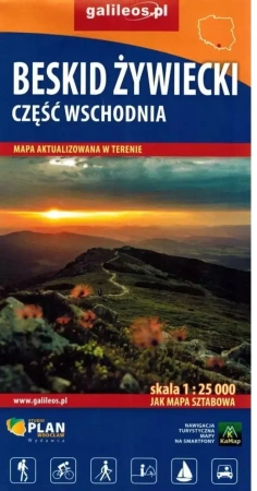 Beskid Żywiecki część wschodnia - mapa 2025