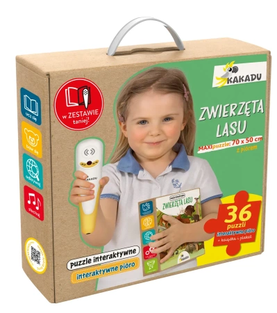 Mówiące puzzle interaktywne „Zwierzęta lasu”