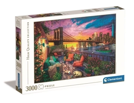 Puzzle 3000 Manhattan Balcony Sunset