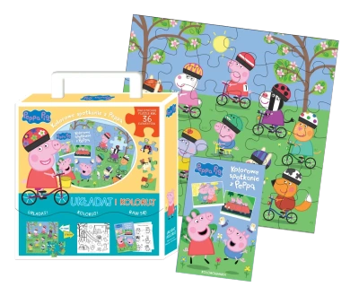 Układaj i koloruj. Świnka Peppa