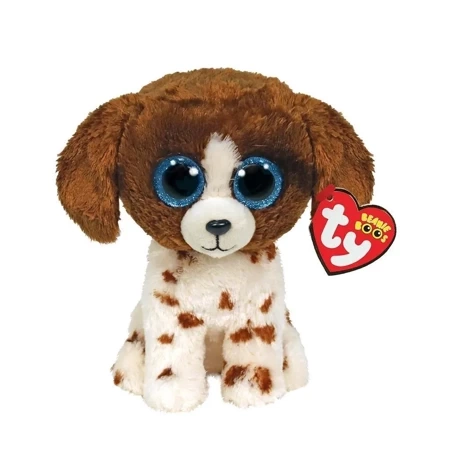 Beanie Boos Muudles - Brązowo - Biały Pies 15cm