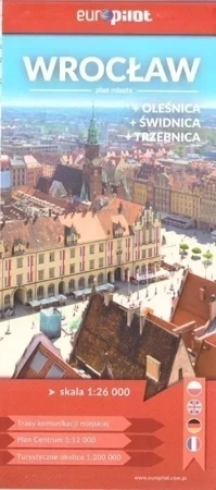 Wrocław plan miasta 1:21000 Oleśnica Świdnica Trzebnica/Europilot