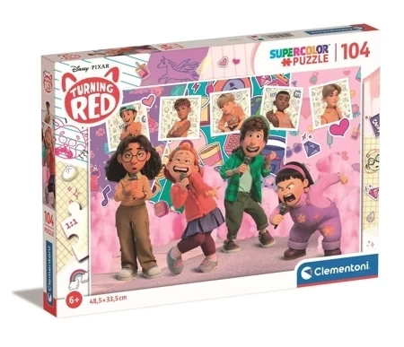 Puzzle 104 super kolor Disney turning red 25747