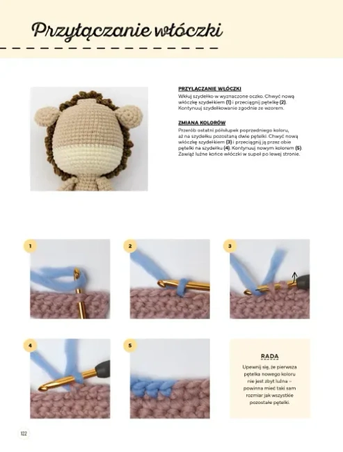 Szydełkowanie. Zabawki aktywizujące.