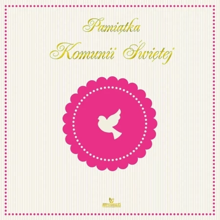 Pamiątka Komunii Świętej wer. różowa