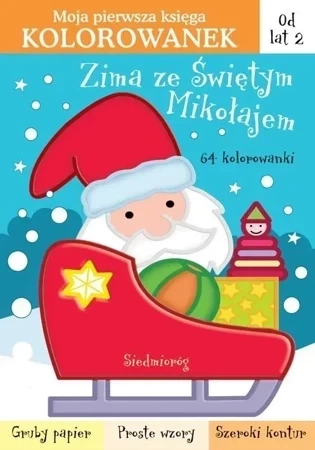 Zima ze Świętym Mikołajem. 64 kolorowanki
