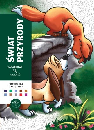 Art therapy. Kolorowanka antystresowa. Disney. Świat przyrody. Zagadkowe rysunki
