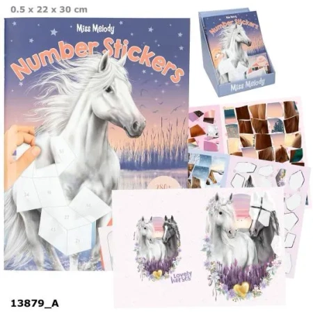Zestaw z naklejkami Number Sticker Miss Melody 13879A