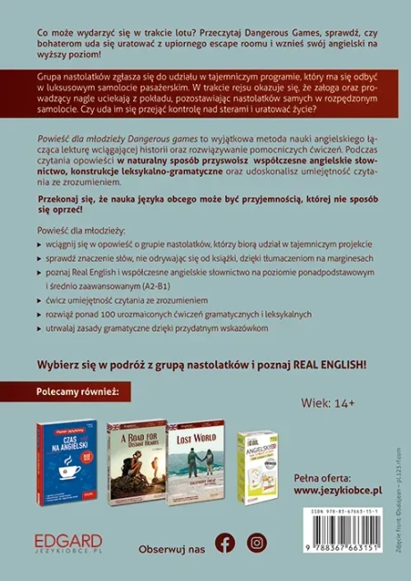 Dangerous Games. Angielski z ćwiczeniami. Powieść dla młodzieży. Poziom A2-B1