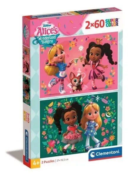 Puzzle 2 x 60 Super Kolor Alice’s Wonderland Bakery 24814