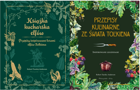 Zestaw 2w1 Książka kucharska elfów + Przepisy kulinarne ze świata Tolkiena