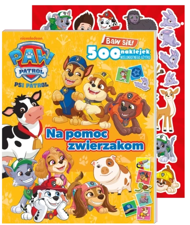 Na pomoc zwierzakom. Psi Patrol. Baw się! 500 naklejek