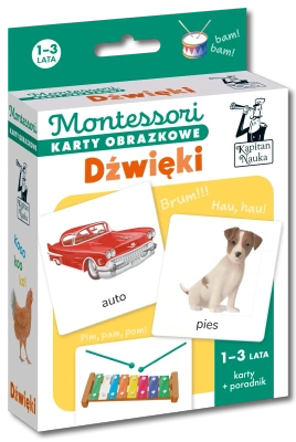 Montessori Karty obrazkowe Dźwięki (1-3 lata) Kapitan Nauka