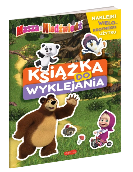 Masza i Niedźwiedź. Książka do wyklejania