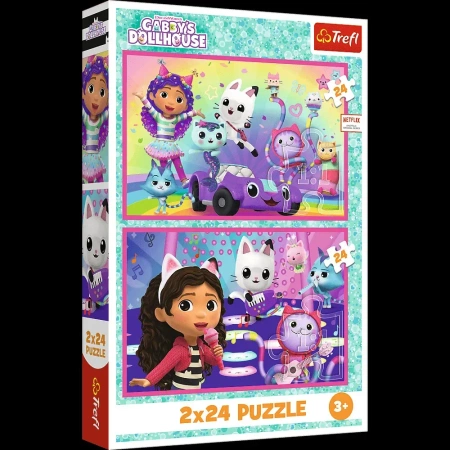 PUZZLE 2x24 - Zabawy z Gabby 34433
