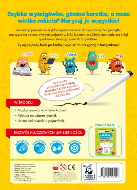 Bazgraki uczą się rysować. Pojazdy. Kapitan Nauka